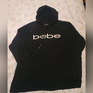 bebe Sport Black Drawstring Hoodie